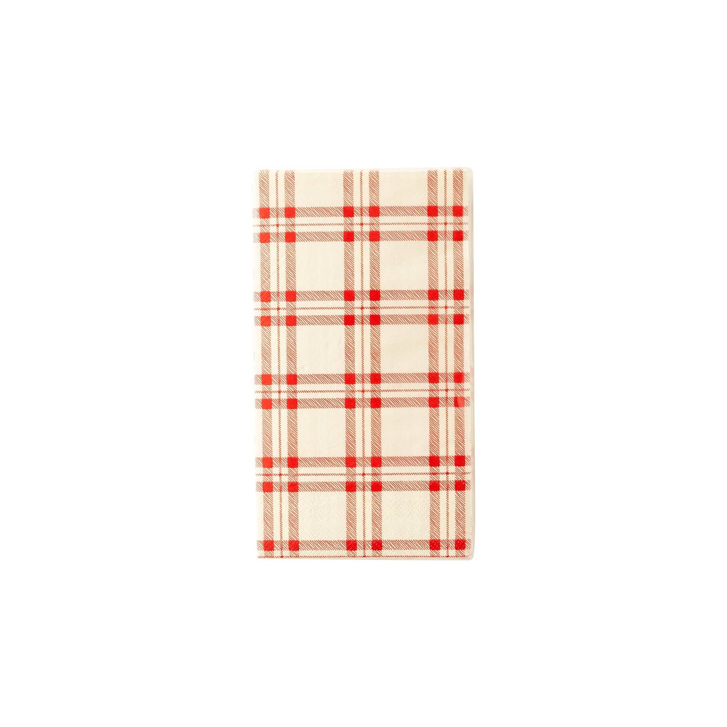 Red Plaid Paper Dinner Napkin
