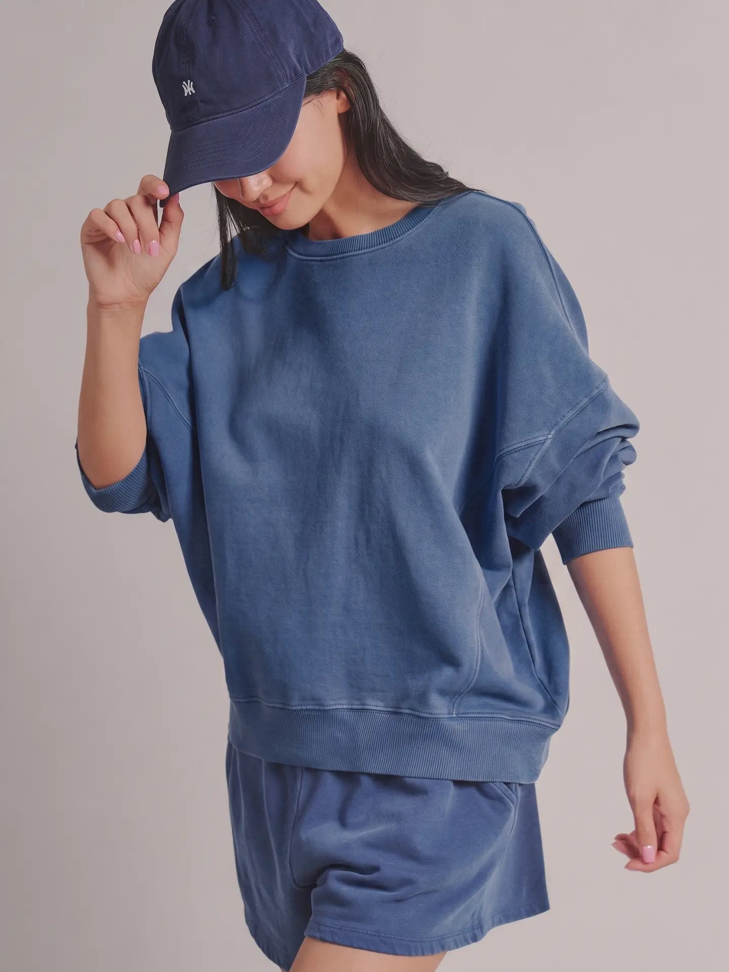 Crew Neck Comfort Washed Sweatshirt