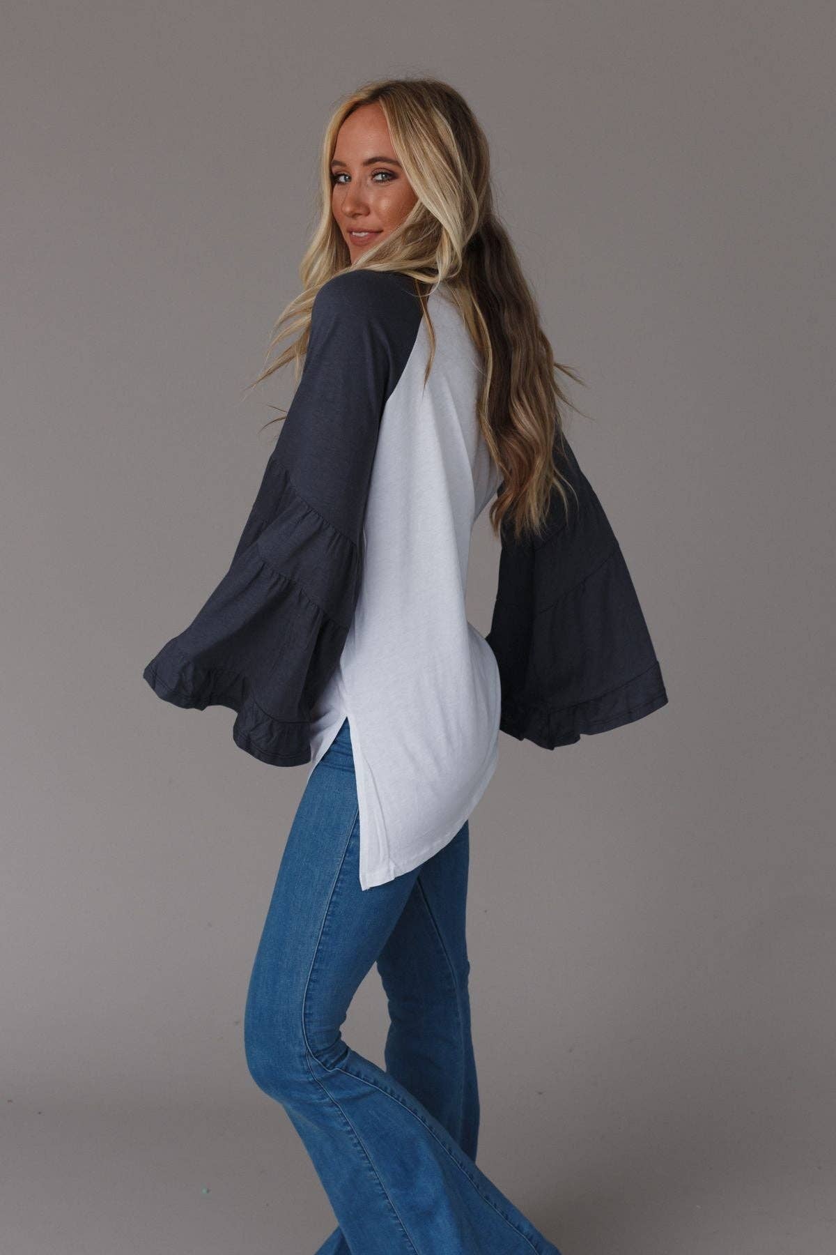 Bell Sleeve Baseball Tee