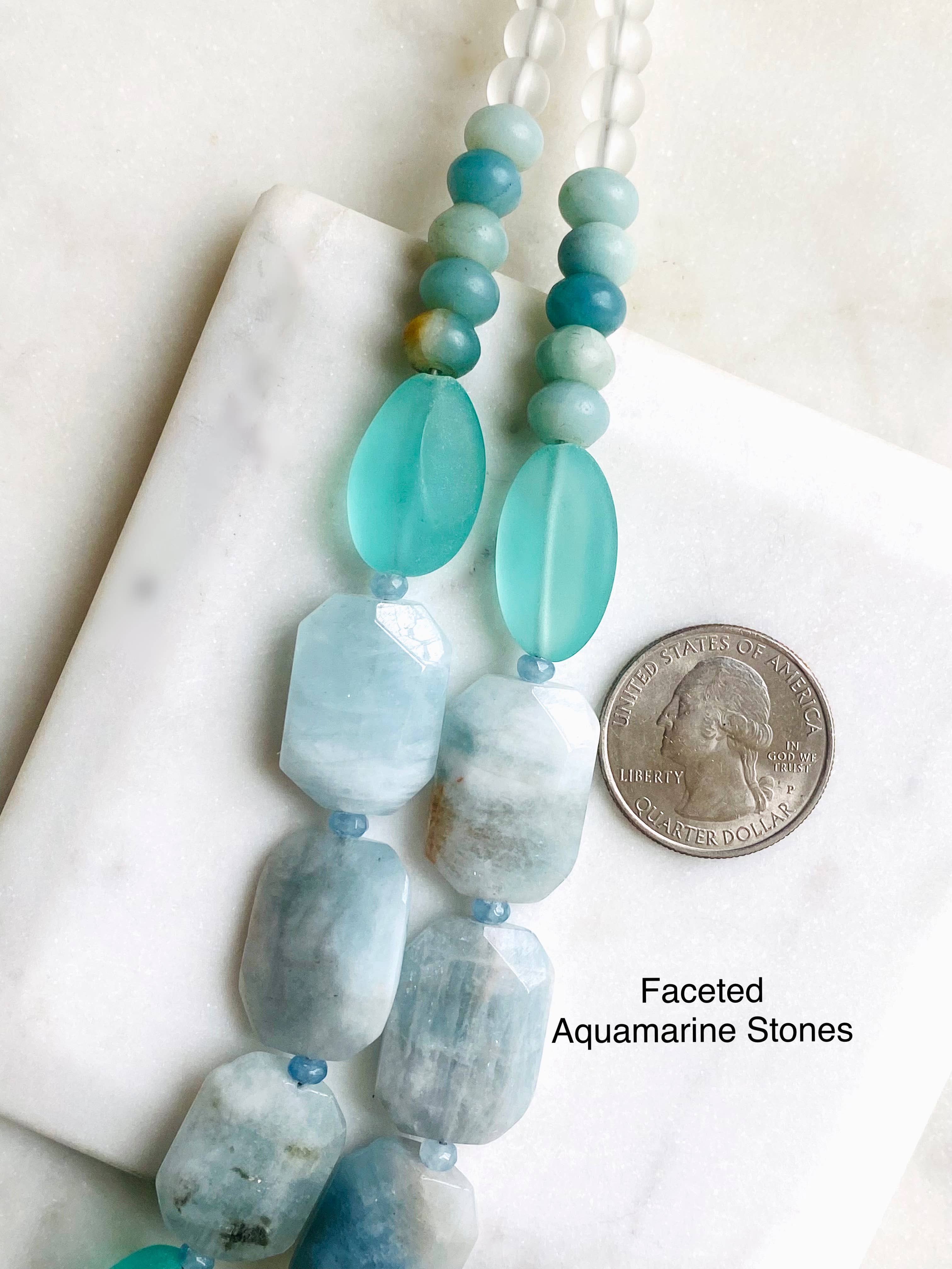 Handcrafted Stone & Sea Glass Necklace