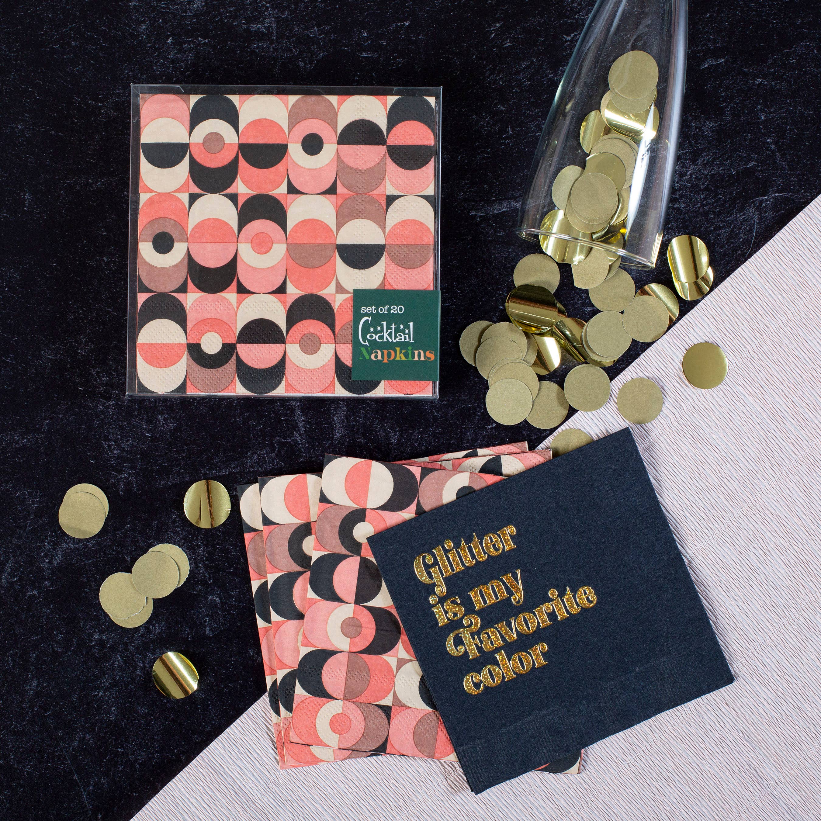 Mid Century Modern Beverage Napkin