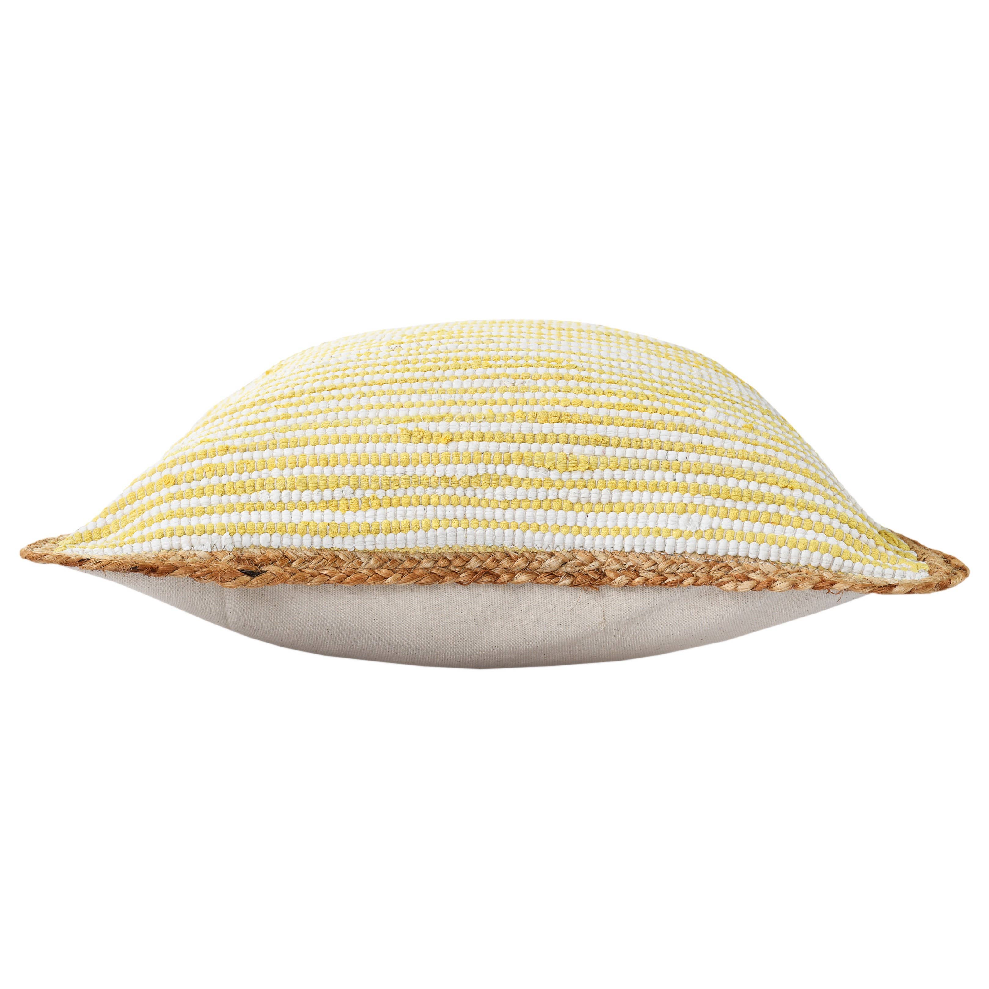 Jute Bordered Throw Pillow