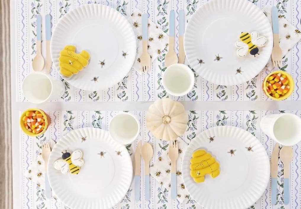 April x Camilla Moss Blue Paper Placemat Pad | Set of 24