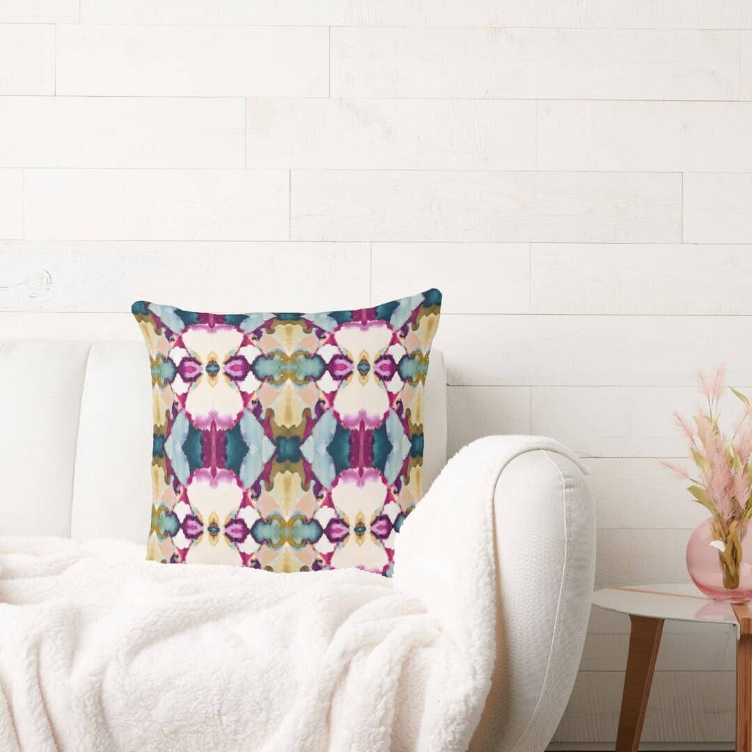 Abstract Modern Art Print Throw Pillow