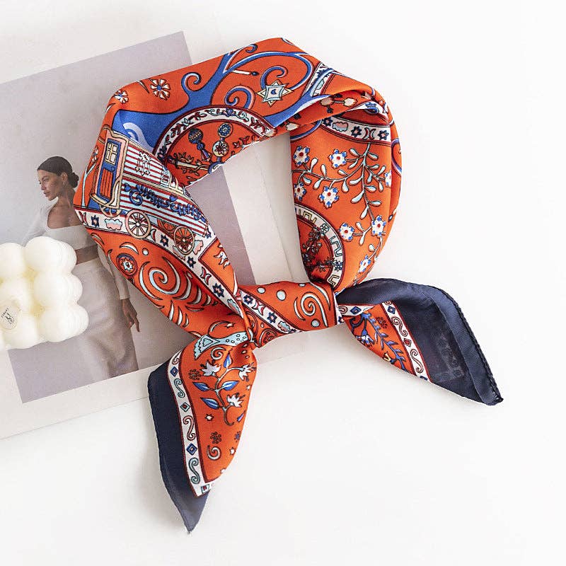 Scarvii - Vintage Pattern Square Scarf