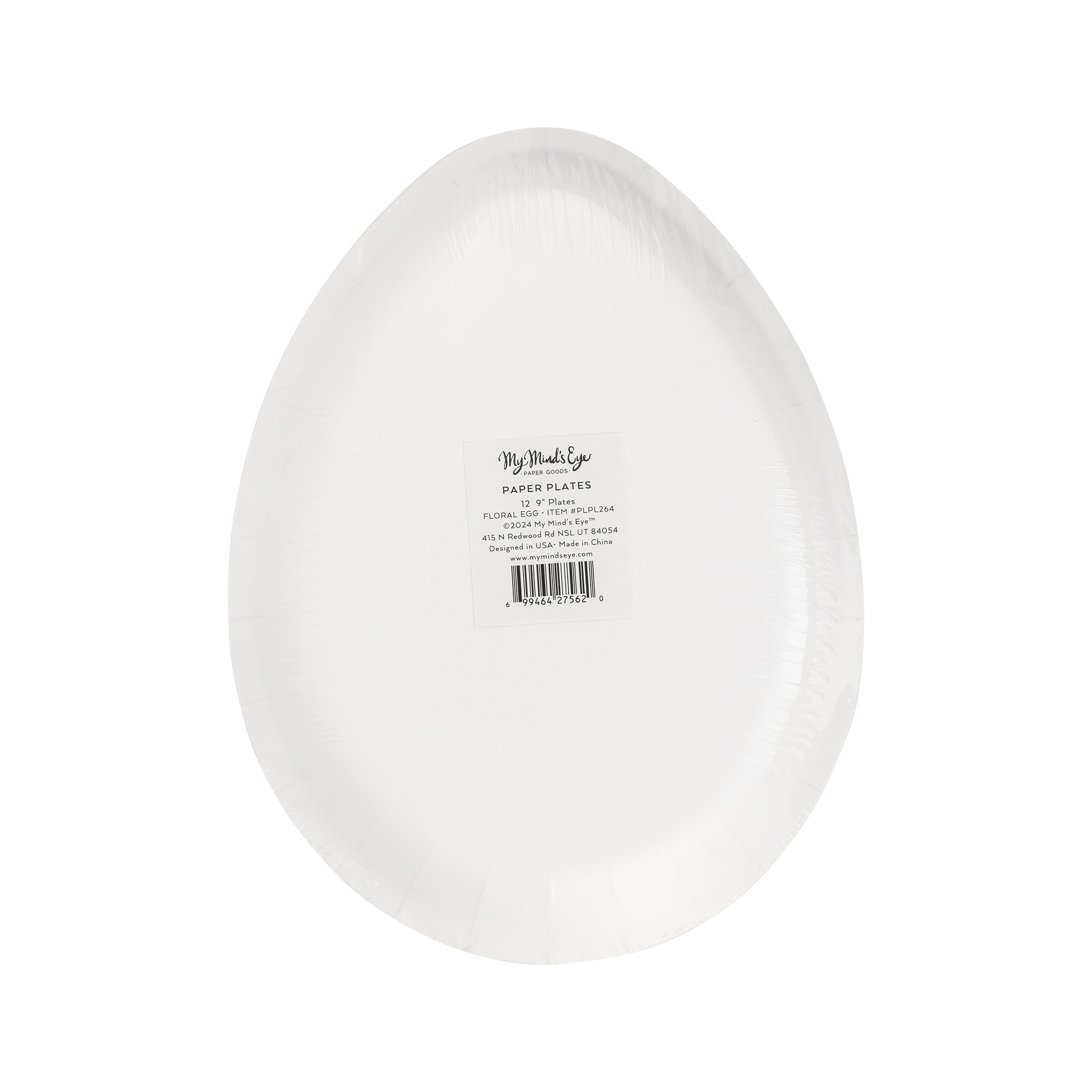 Floral Egg Shaped Paper Plate