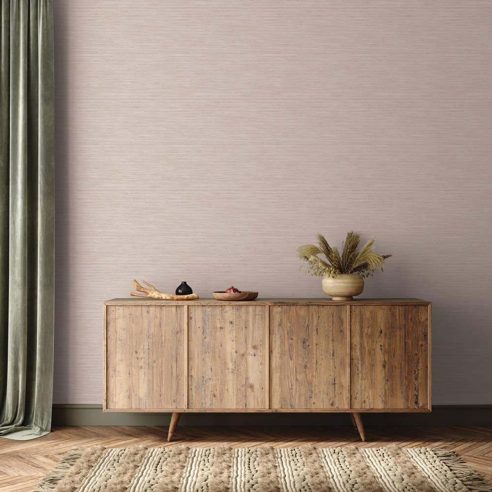 Horizontal Grasscloth Ecru P&S Wallpaper, 28 sq. ft.