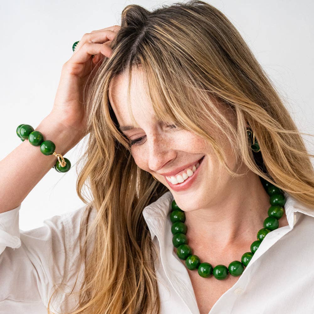 Iris Large Resin Bead Necklace