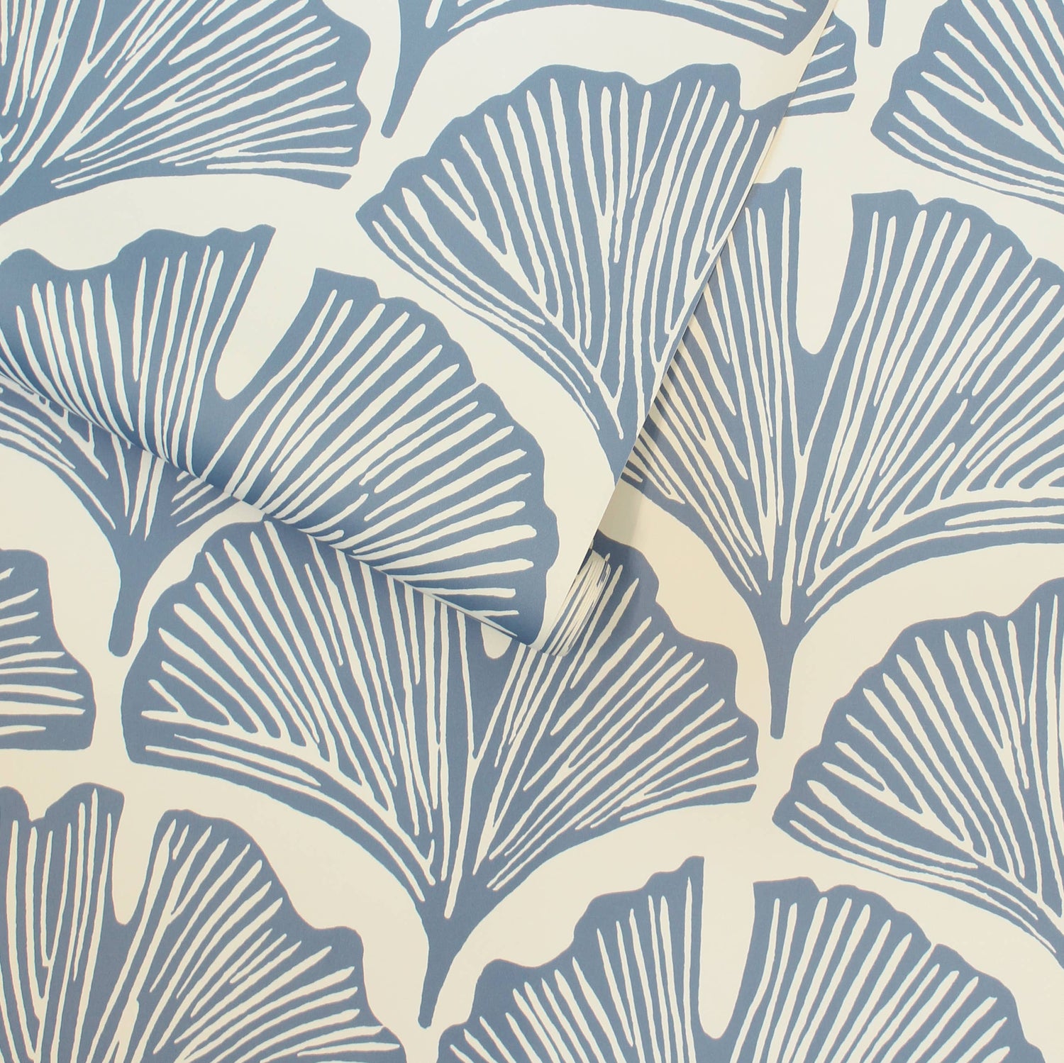 Feather Palm Blue Peel and Stick Wallpaper, 28 sq. ft.
