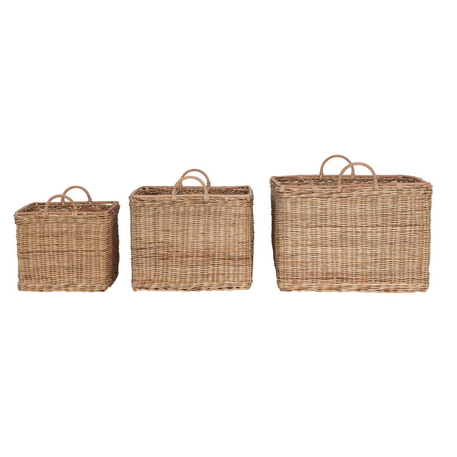 Rattan Baskets with Handles