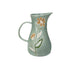 2 Quart Hand-Painted Stoneware Pitcher w/ Wax Relief Flowers, Multi Color ©