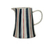 2 Quart Hand-Painted Stoneware Pitcher w/ Stripes