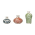 Hand-Painted Stoneware Vases w/ Abstract Designs, Set of 3