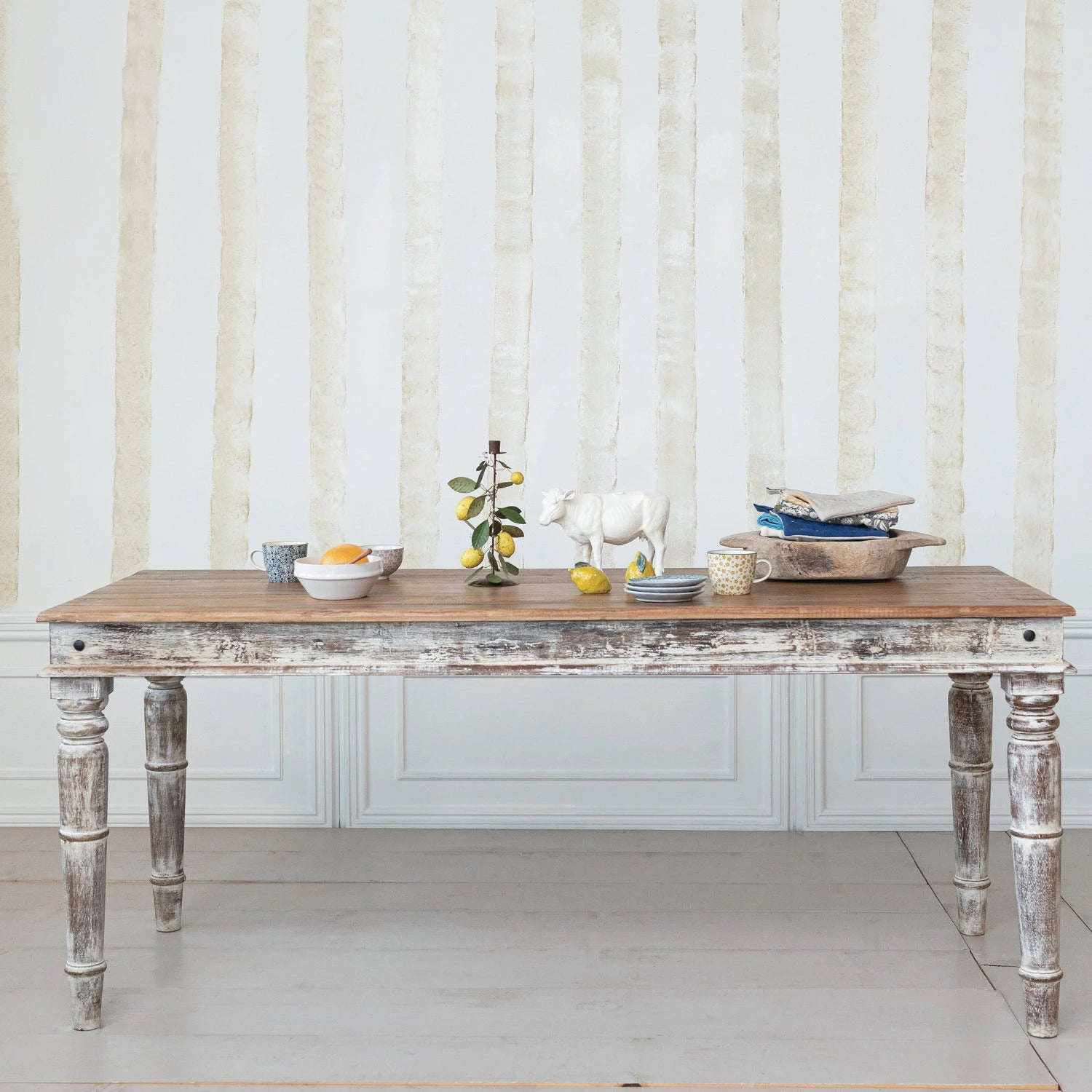 Reclaimed Wood Vintage Reproduction Farmhouse Dining Table