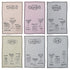 Linen Blend Tea Towel with Cocktail Recipes & Art, 6 Styles