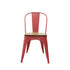 Metal & Wood Schoolhouse Chair, Pink & Natural
