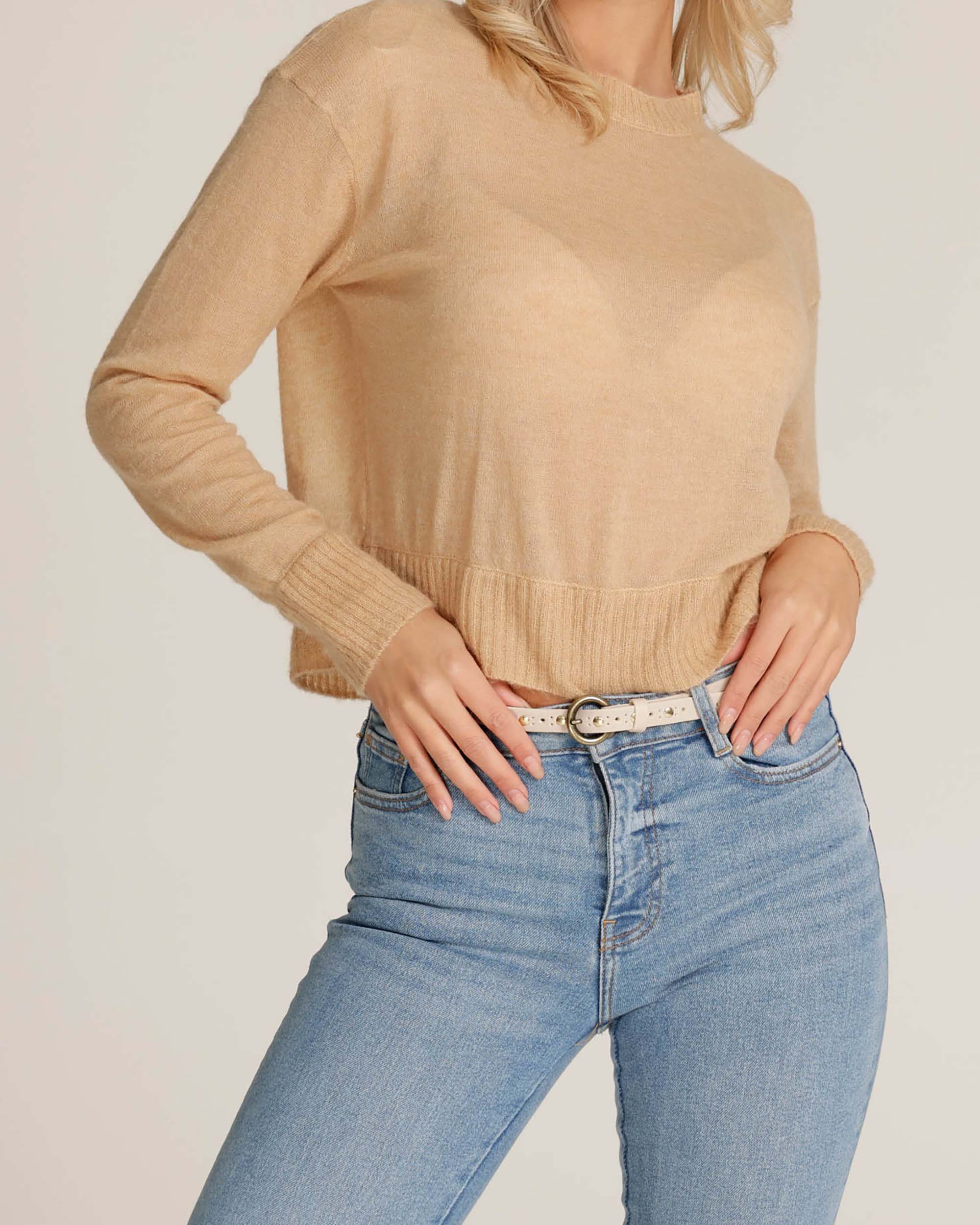 Chloe Vintage Studded Skinny Belt