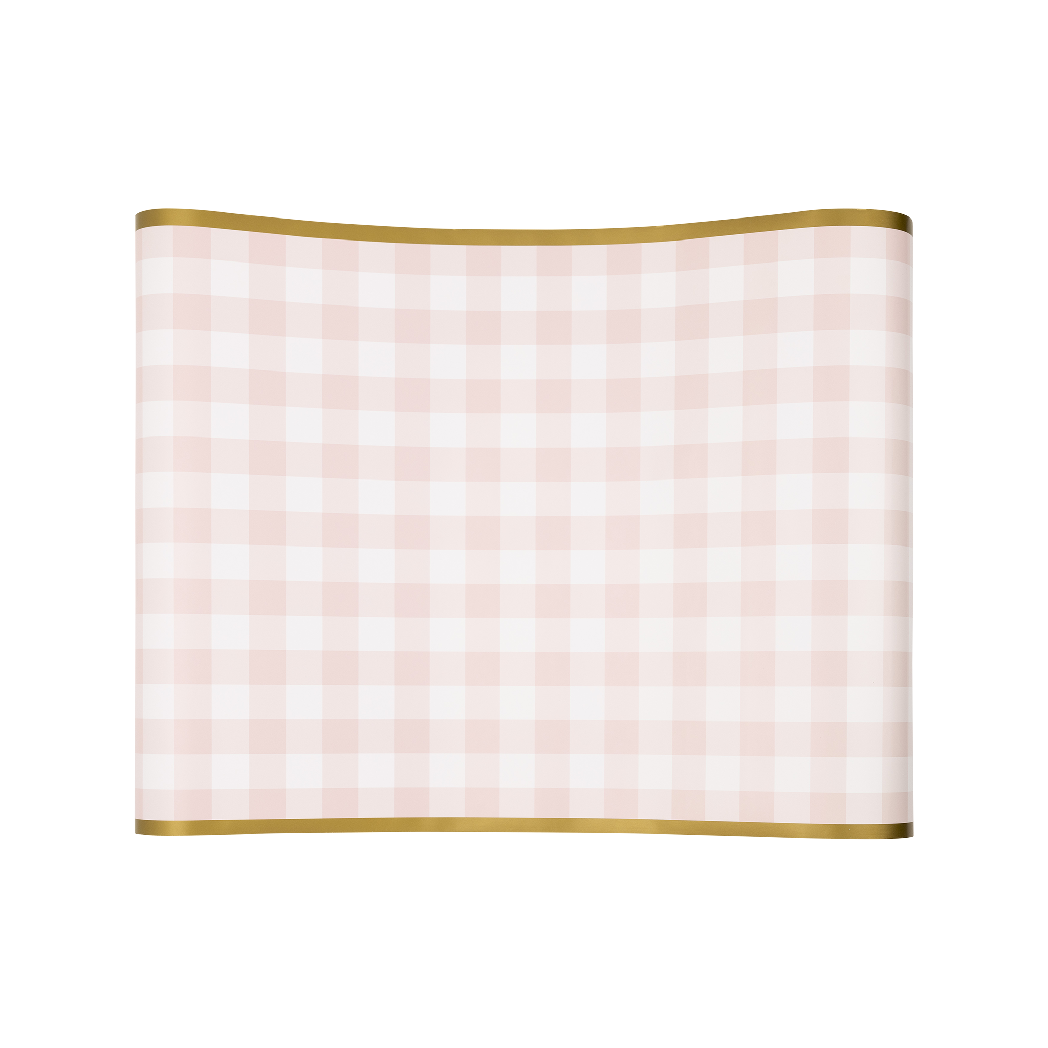 Pink Gingham Paper Table Runner