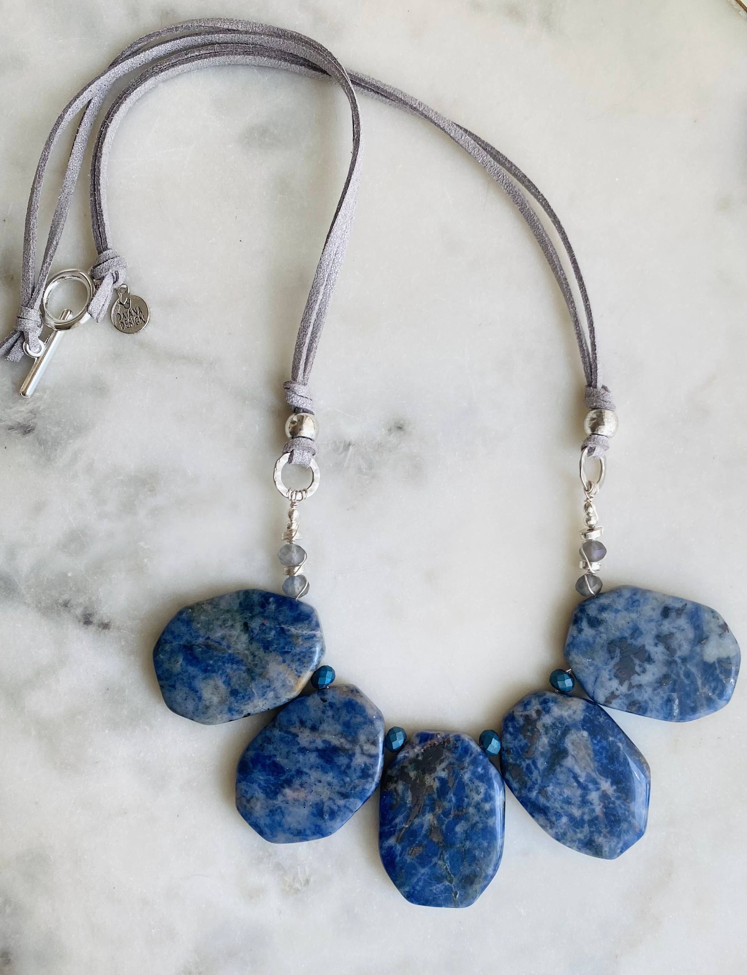 Statement Sodalite Stone Necklace