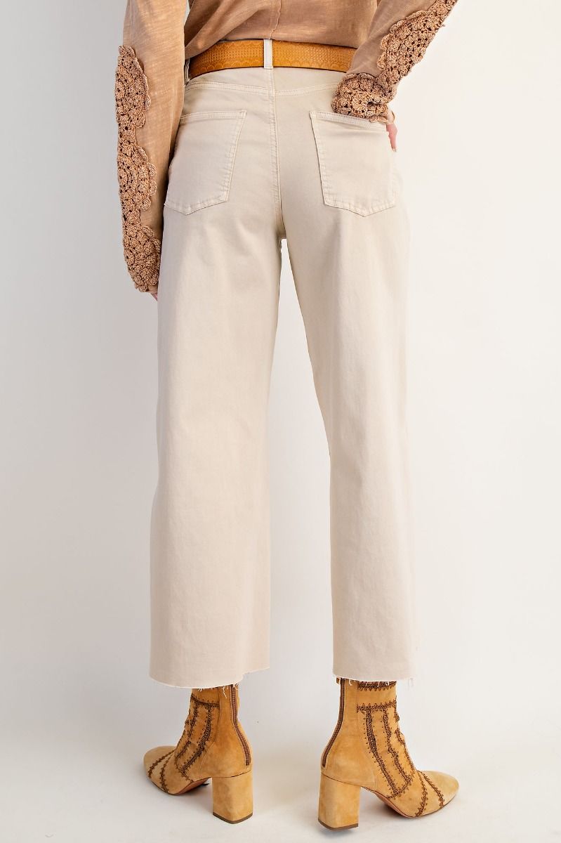 Soft Stretched High Waisted Twill Pants