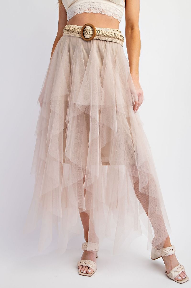 Mesh Ballerina Maxi Skirt