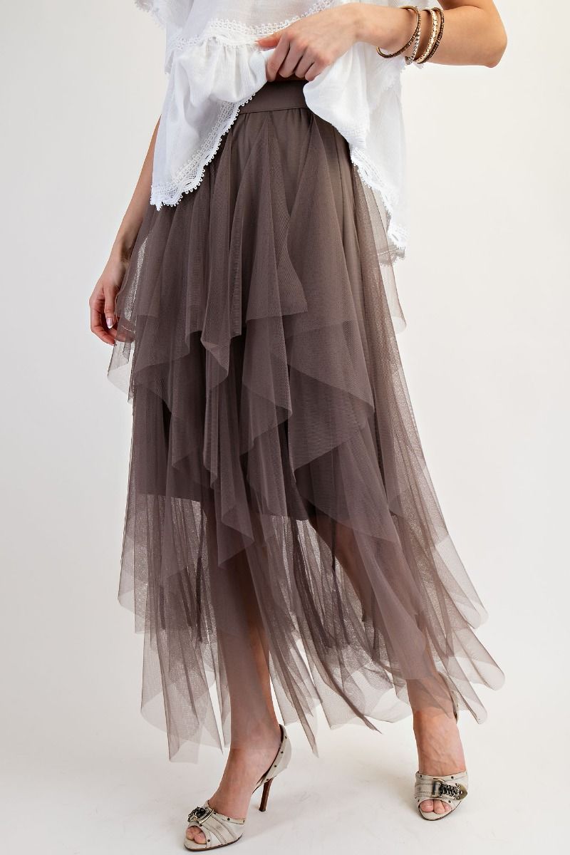Mesh Ballerina Maxi Skirt