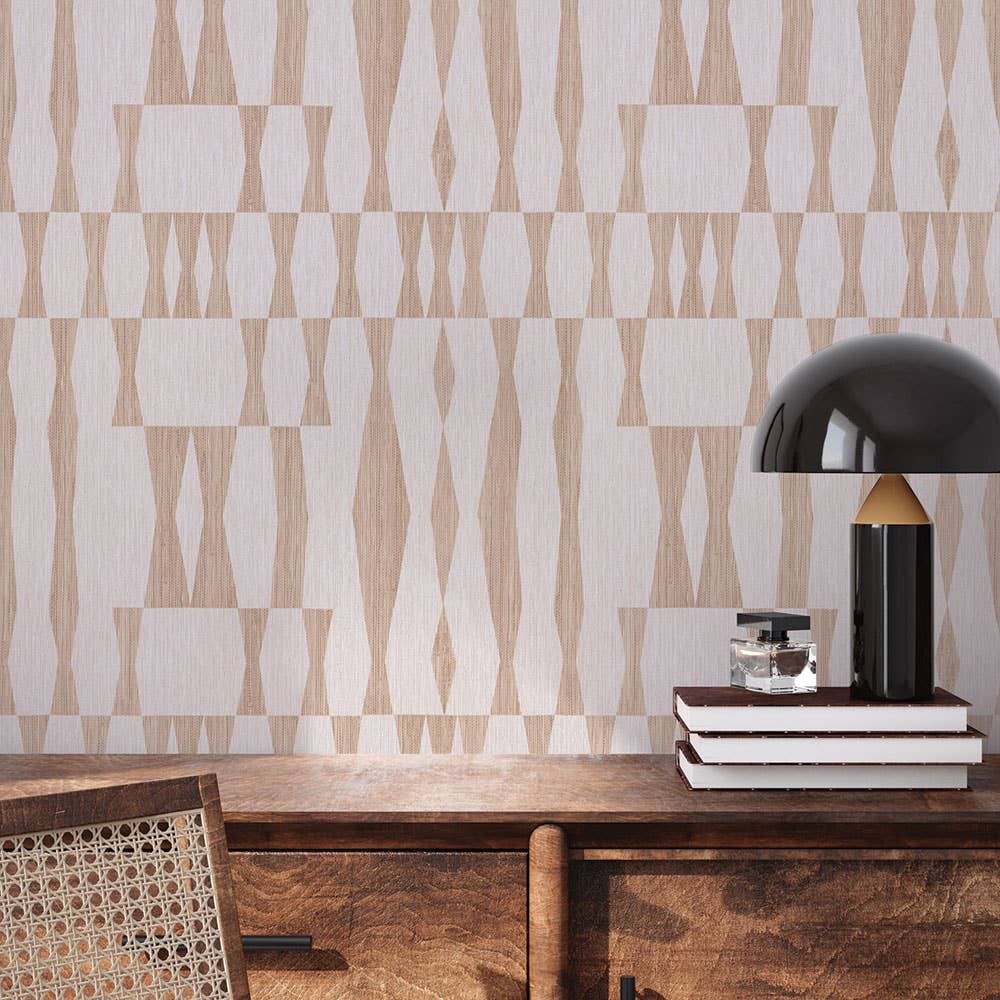 Grasscloth Geo Jute Peel and Stick Wallpaper, 28 sq. ft.