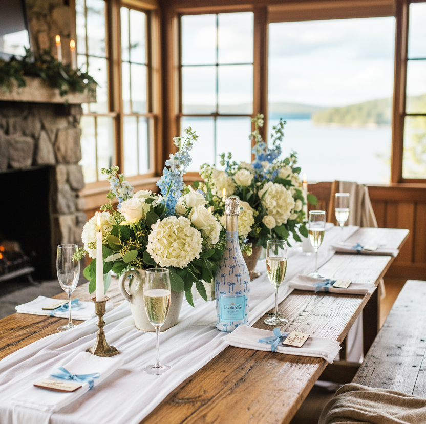 Grandmillenial Blue Bows - Prosecco Collection