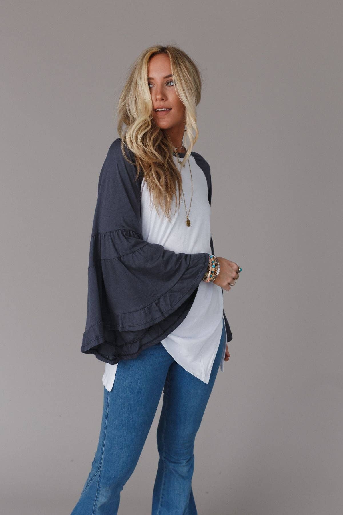 Bell Sleeve Baseball Tee