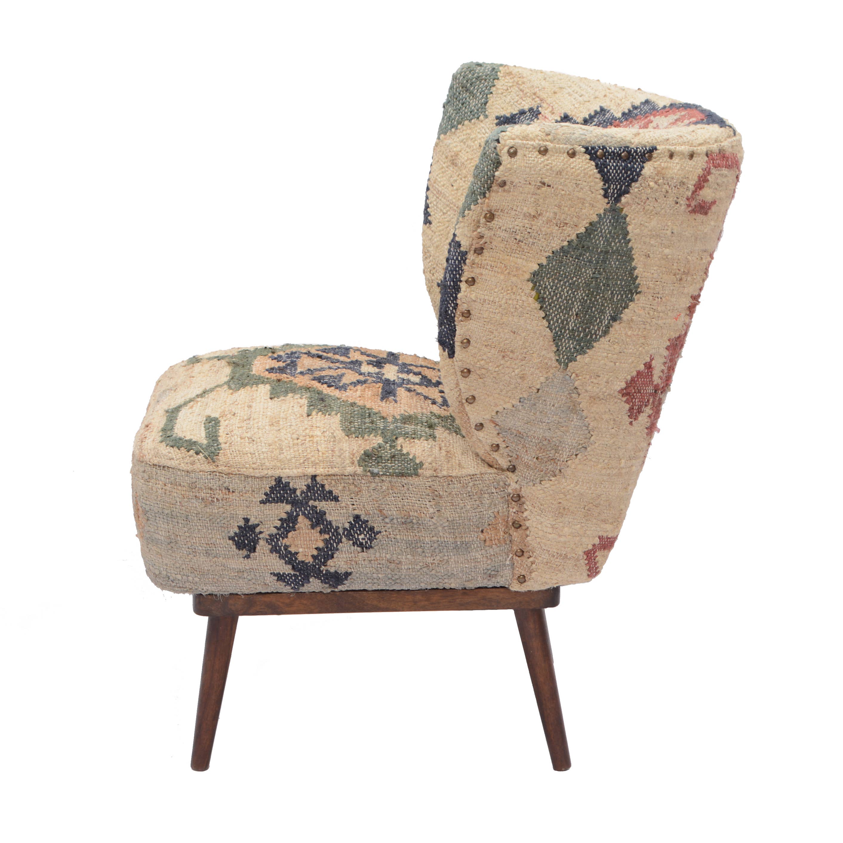 Archer Handmade Geometric Jute Blend Accent Chair