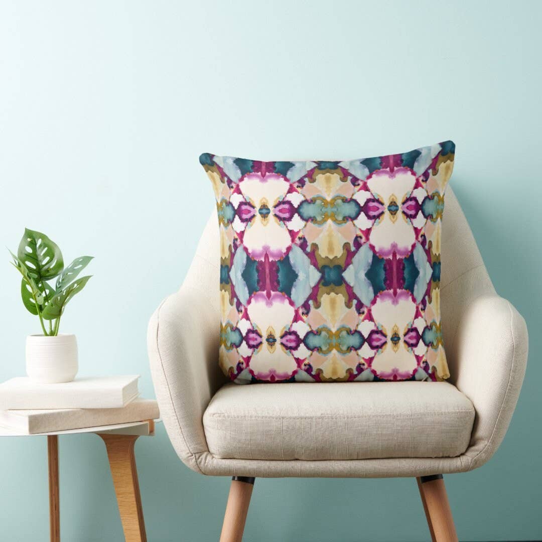 Abstract Modern Art Print Throw Pillow