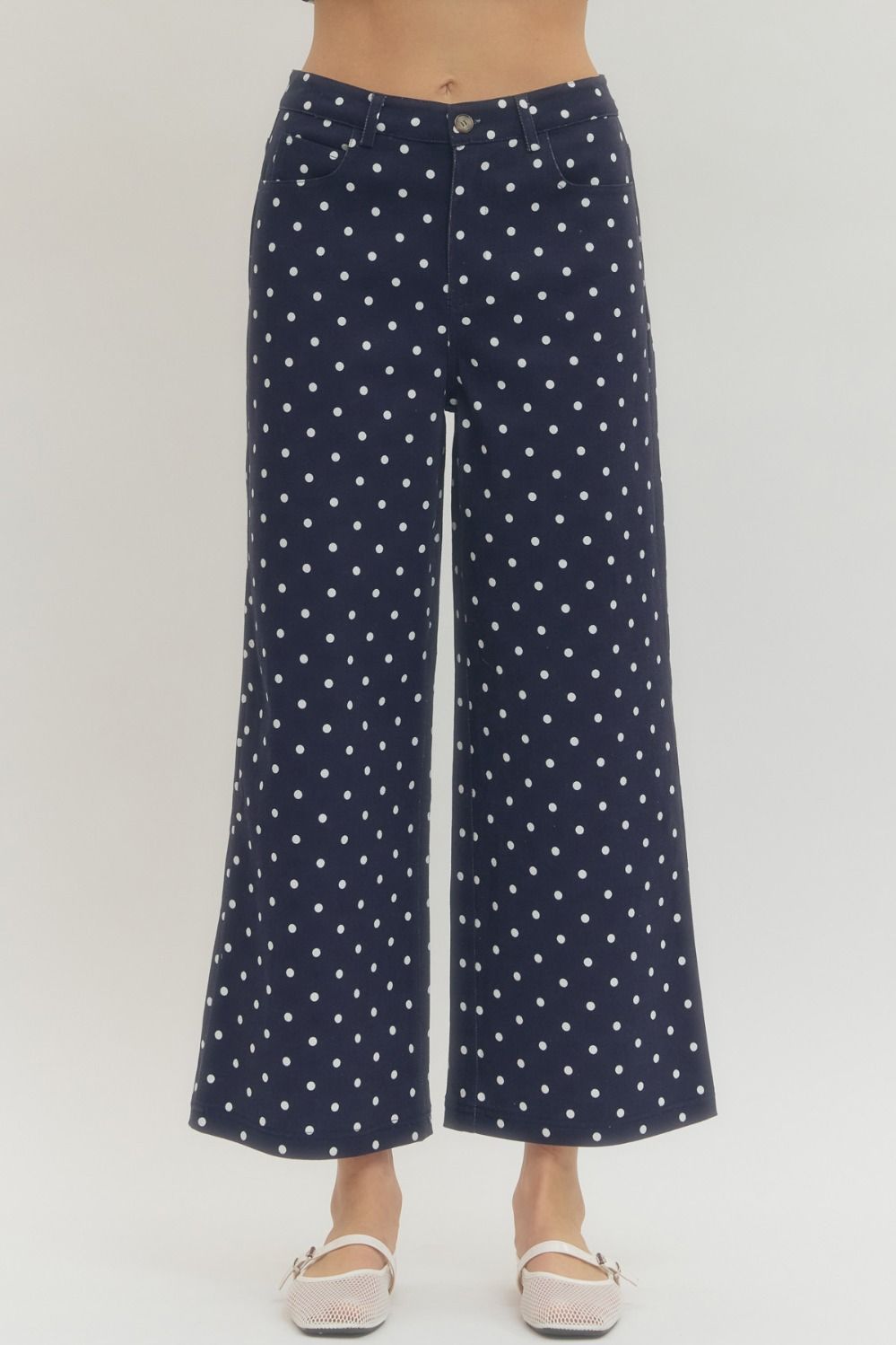 Perfect Polka Dot Wide-Leg Pants