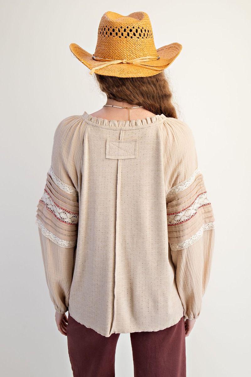 Mixed Knit Texture Top