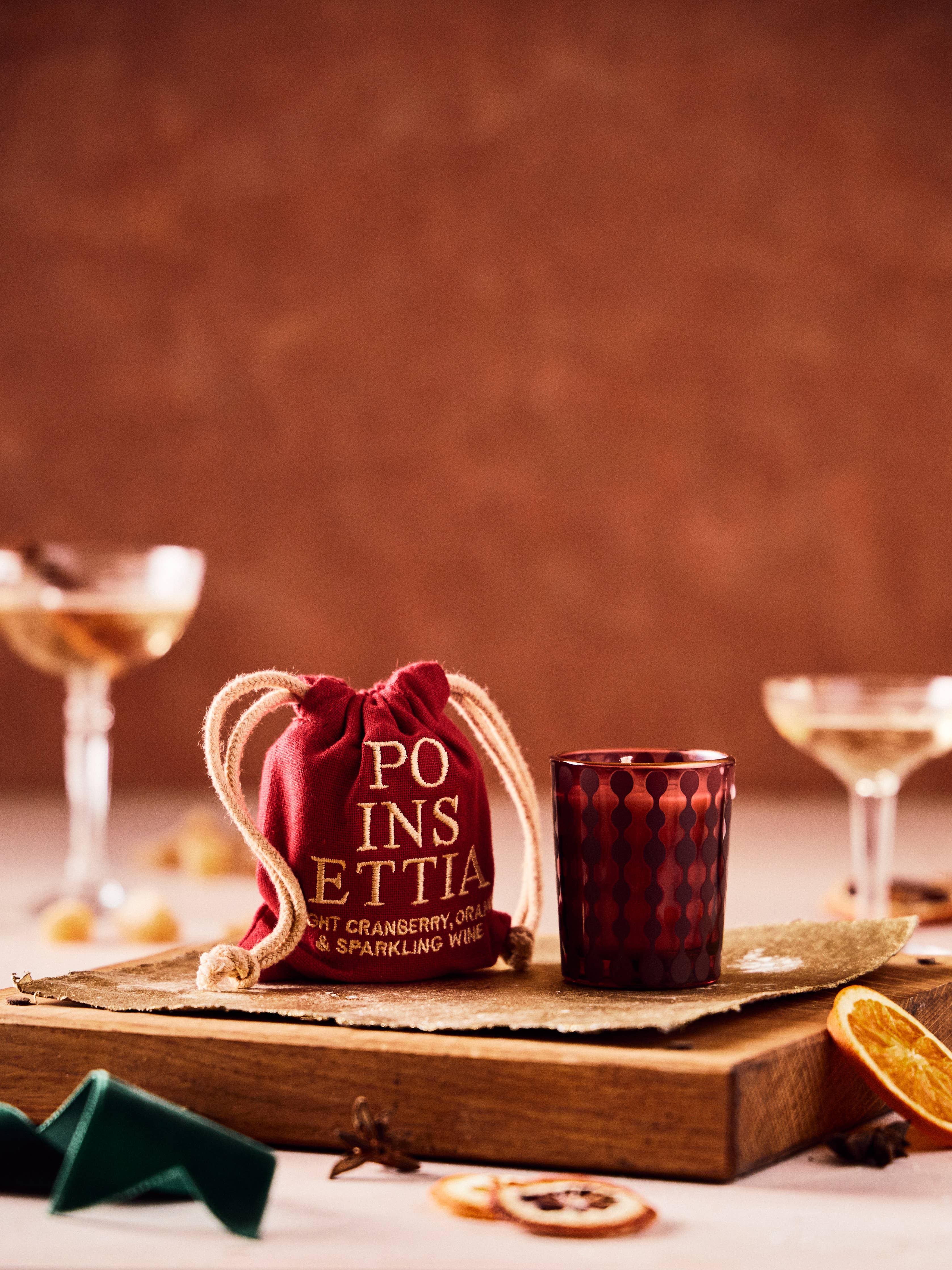 Rewined Poinsettia Holiday Candle 2.5 oz