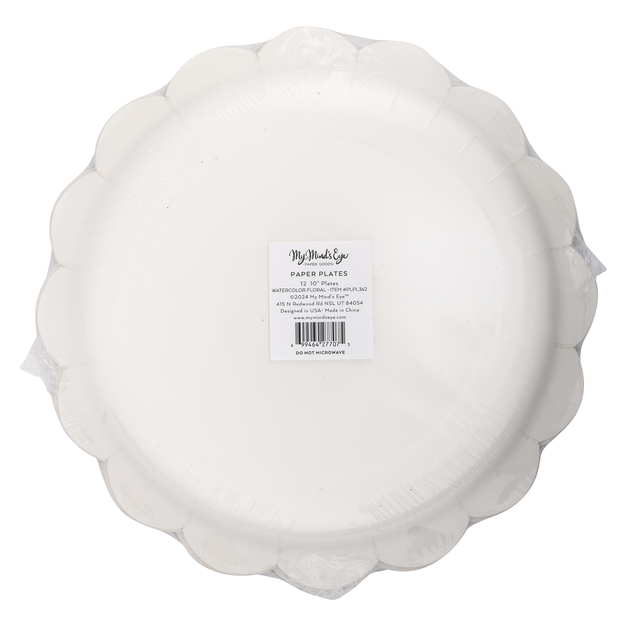 Watercolor Floral Paper Plate