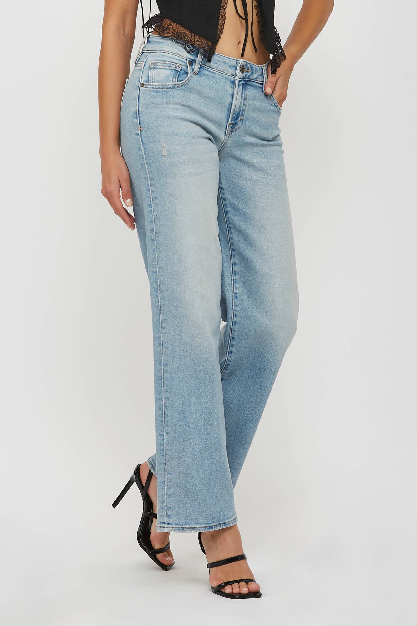 Light Wash Clean Low Rise Dad Jean