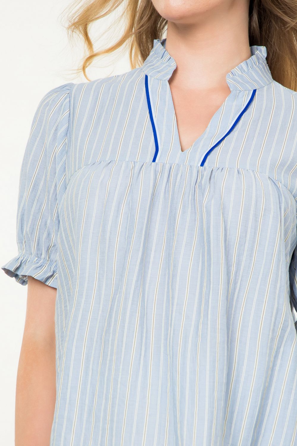 Puff Sleeve Striped Top