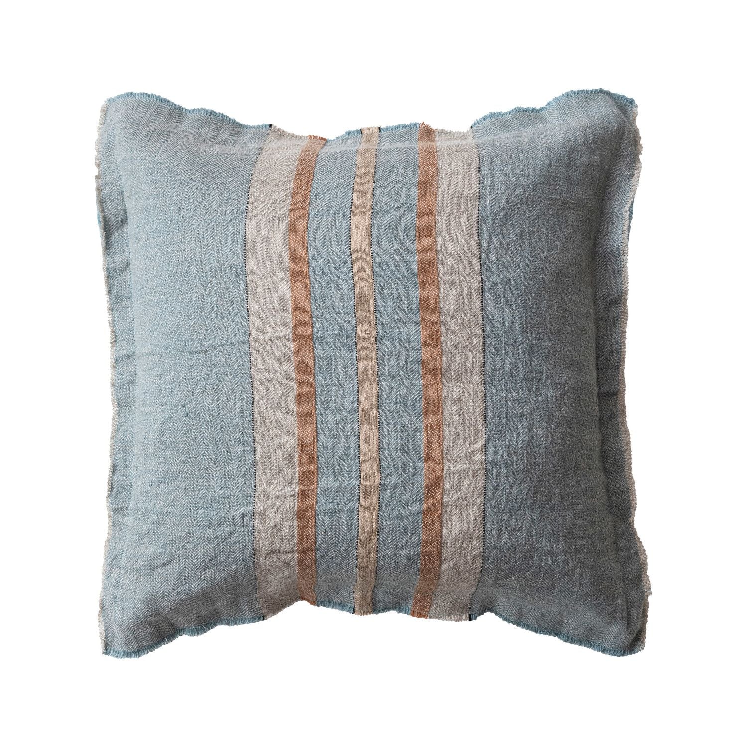 Linen Pillow with Stripes