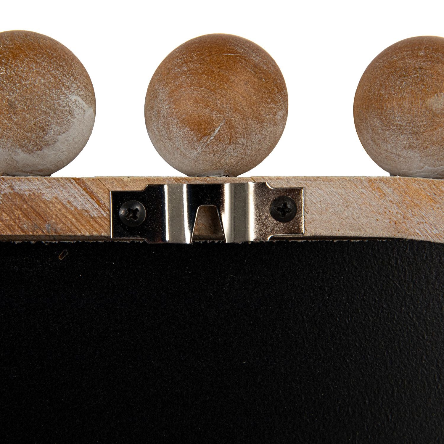 23-1/4"W x 45"H Wood Ball Mirror