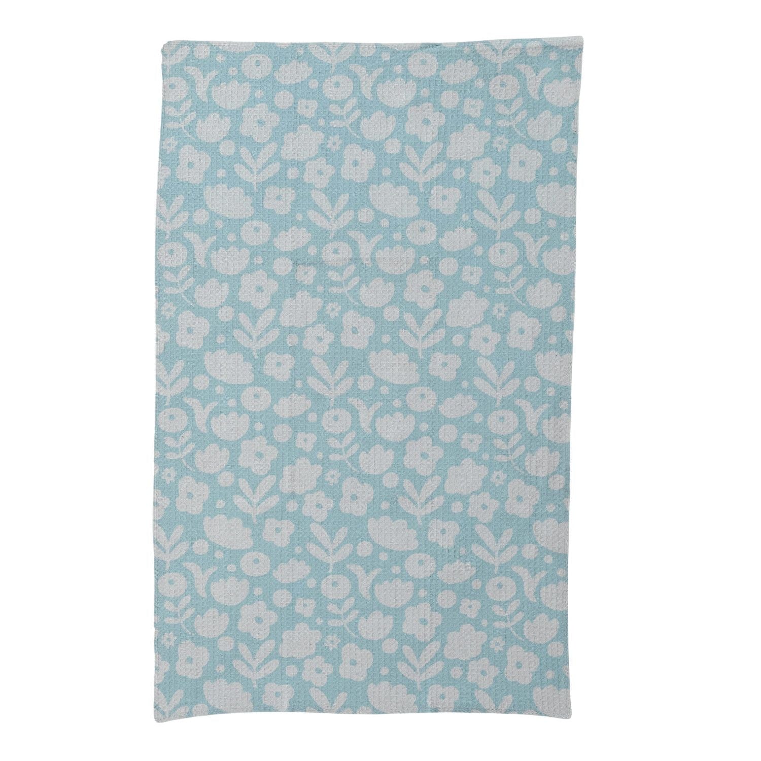 Printed Microfiber Tea Towel with Floral Pattern