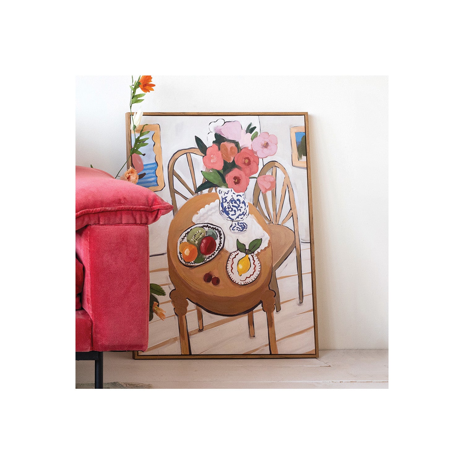 Framed Canvas Hand-Painted Wall Décor