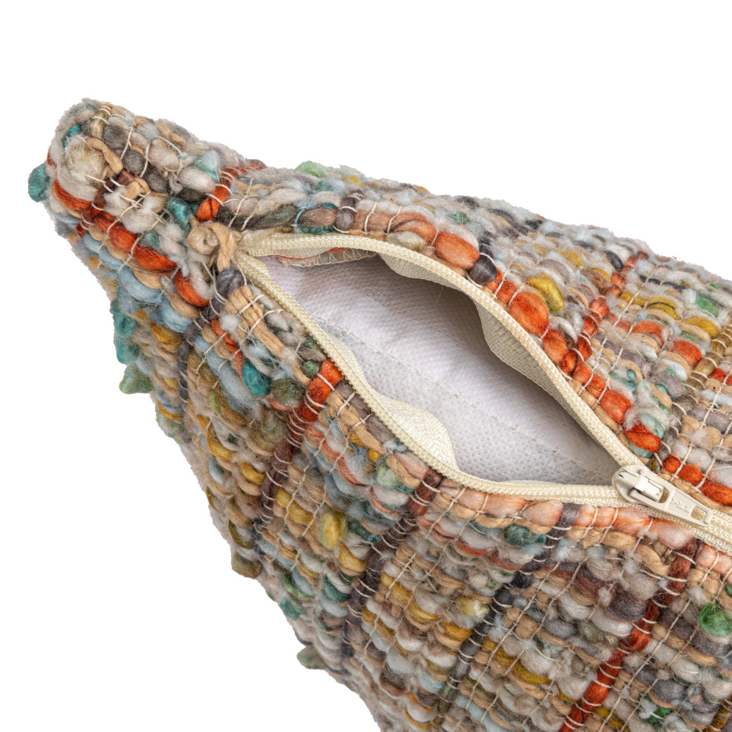 18" Square Woven Acrylic Blend Bouclé Pillow