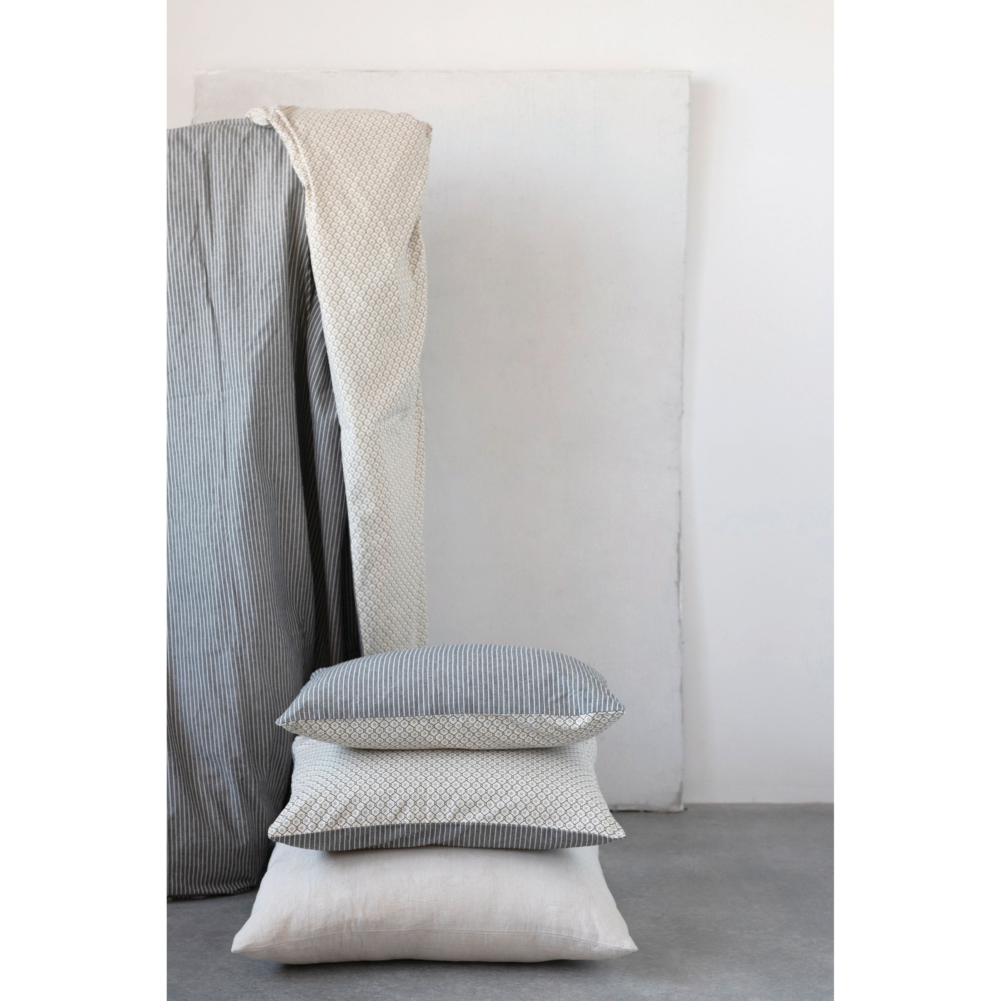 Cotton Double Sided Duvet Cover with 2 Shams