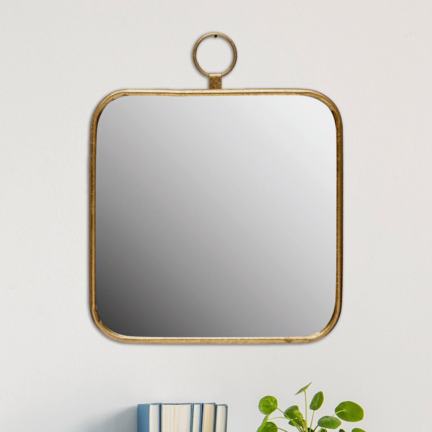 Gold Metal Framed Wall Mirror