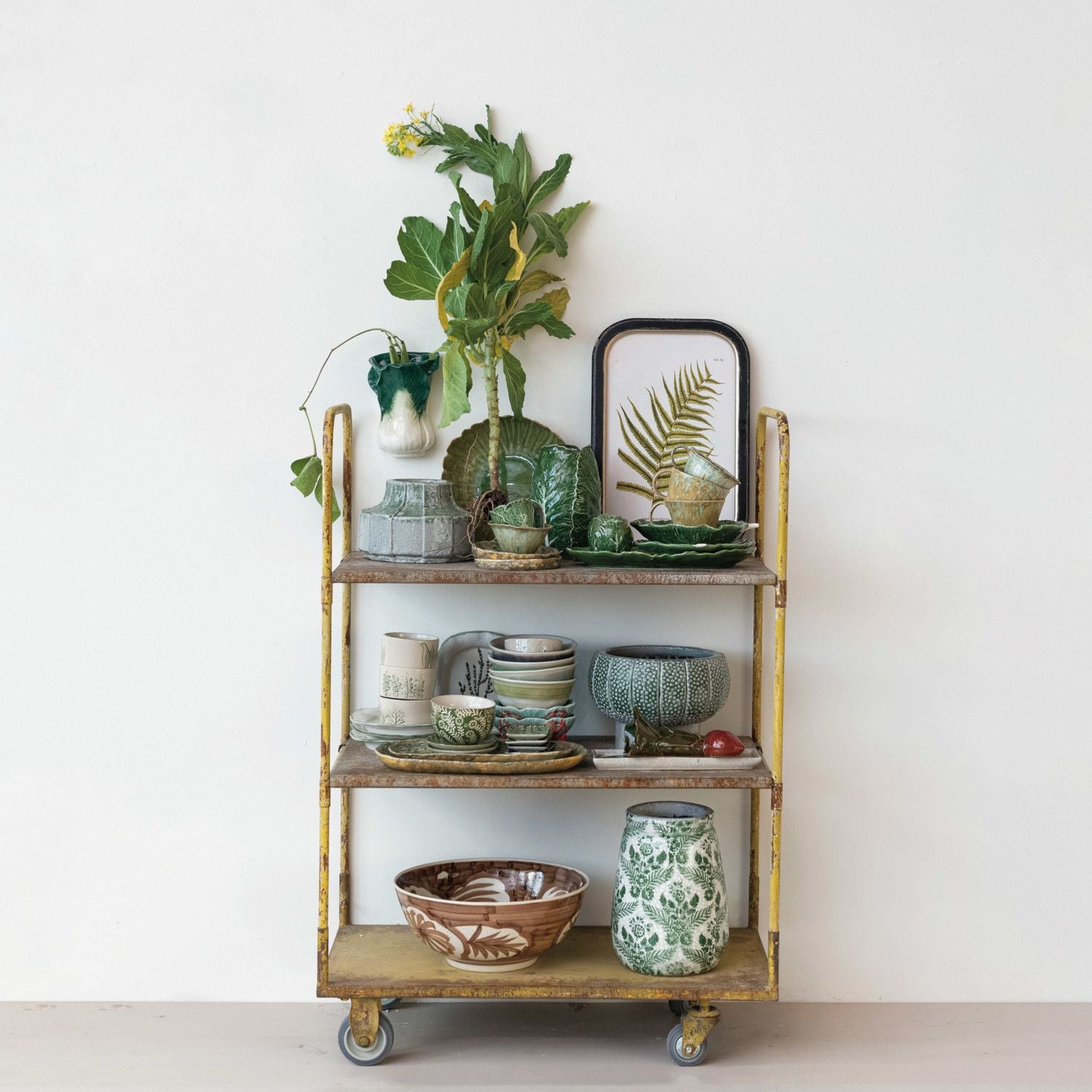 Metal Vintage Reproduction 3-Tier Cart