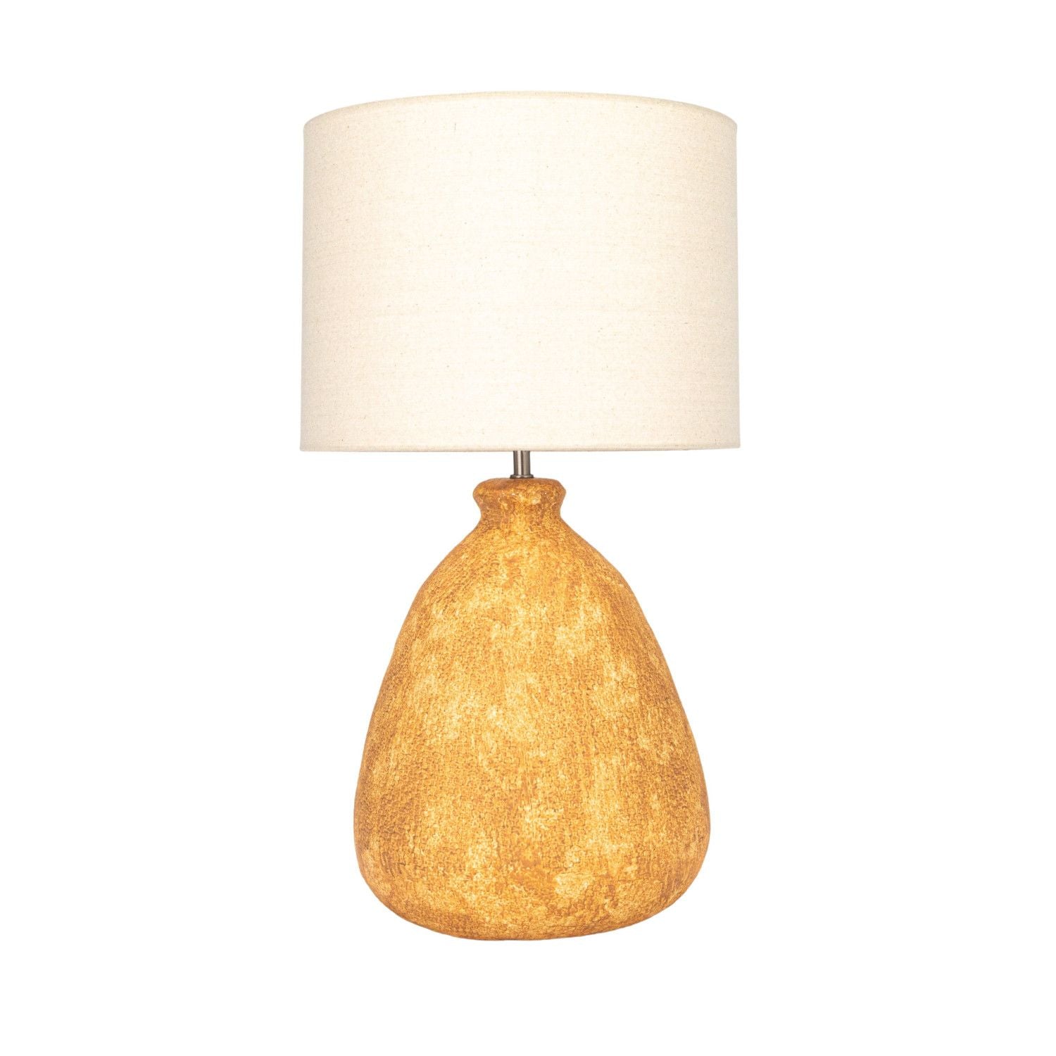 Textured Table Lamp with Linen Shade