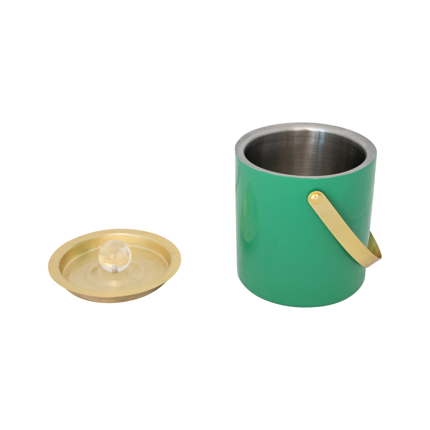 1-1/2 Quart Enameled Stainless Steel Ice Bucket with Lid