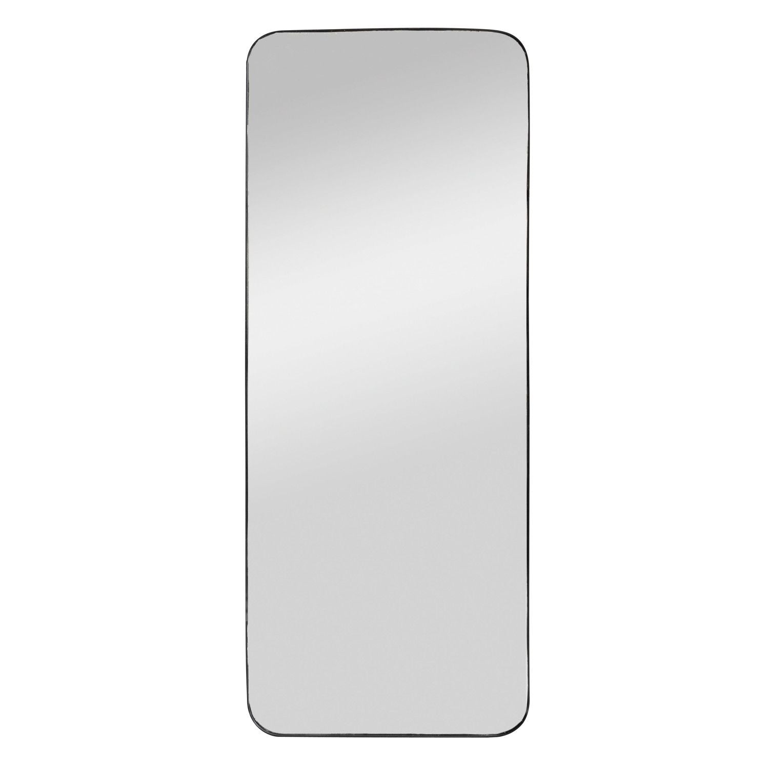 Black Metal Framed Wall Mirror