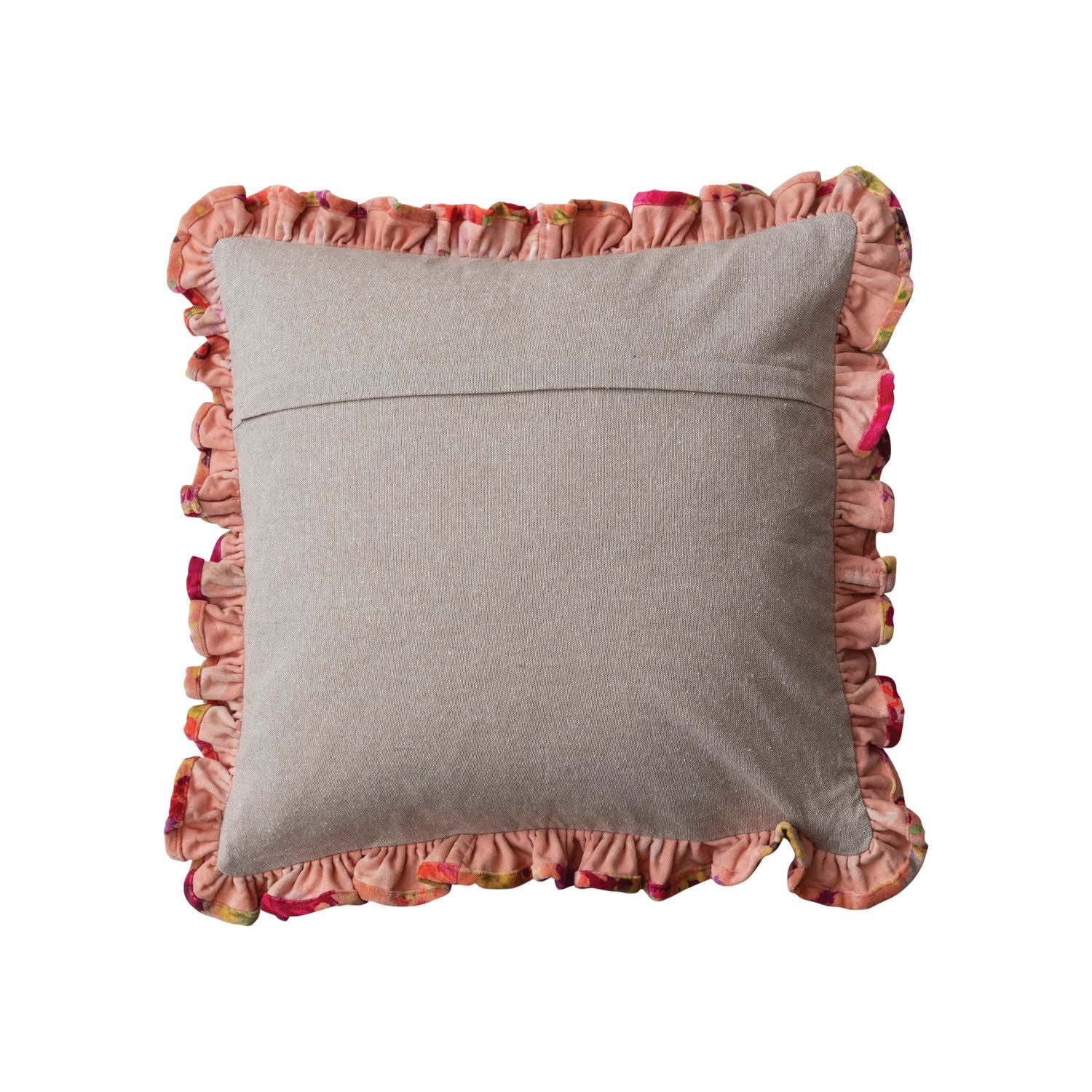 Cotton Floral Velvet Printed Pillow
