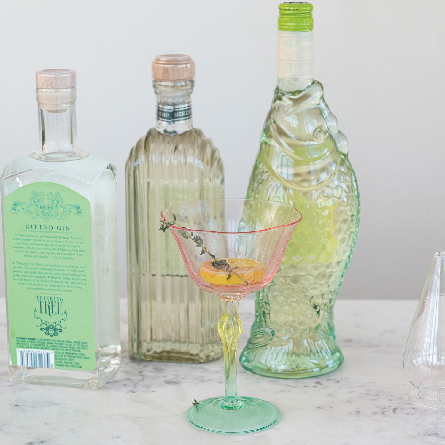 Hand-Blown Stemmed Wine Glass